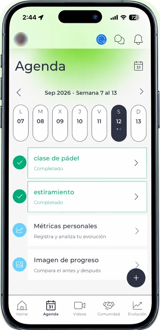 Club Fito Fitness App: Agenda