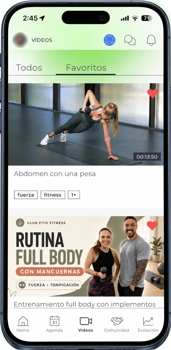 Club Fito Fitness App: Vídeos